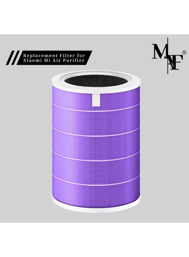 M.A&F's 1-Pack Replacement Filter for Xiaomi Mi Air Purifier 3H/3/2H/2S/2C/2/Pro - 3-in-1 High Efficiency H13 True HEPA, Activated Carbon Pure Air for Dust Allergens Odors - Replaces Part #SCG4021GL - Image 1